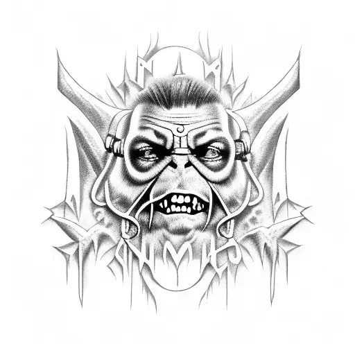 ozzy osbourne bat tattoo design idea