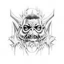 ozzy osbourne bat tattoo design idea