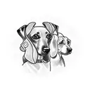 three dachshund dogs tattoo design idea