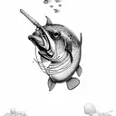 fred flinstone fishboat  tattoo design idea