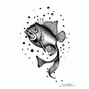 fred flinstone fishboat  tattoo design idea