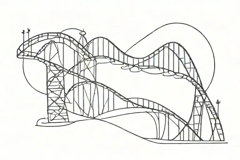 bad period roller coaster tattoo design idea