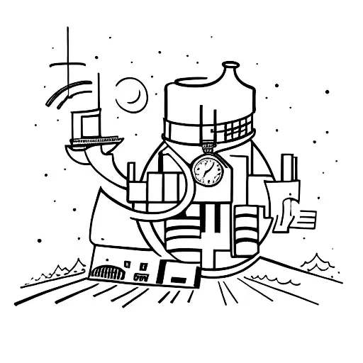 big ben tattoo design idea