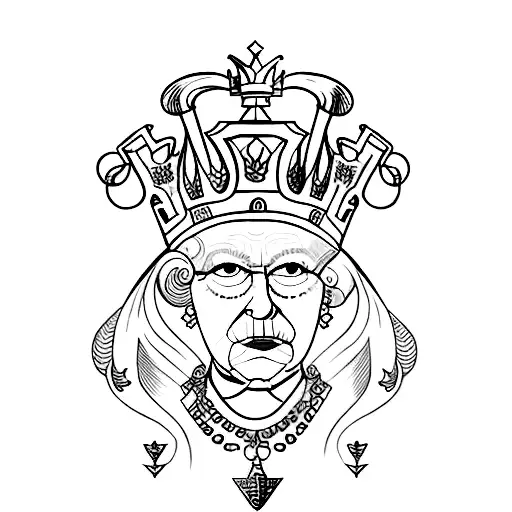 queen chess tattoo design idea