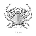 Crab  tattoo design idea