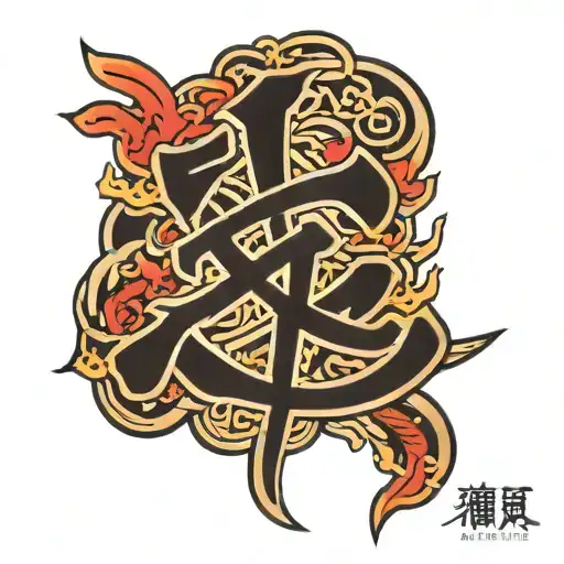 Chinese character chop name tattoo tattoo design idea