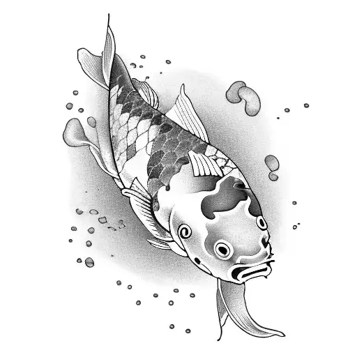 japanese koi carp tattoo design idea