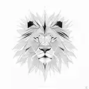 A lion and a black panther merging together in a fierce yet elegant design, representing the client's favorite animals tattoo design idea