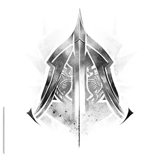 assassin creed hidden blade bracer tattoo design idea