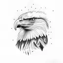 bald eagles tattoo design idea