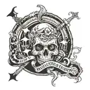 I doubt therefore, I think therefore I am tattoo design idea