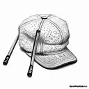 flat cap and walking stick tattoo design idea