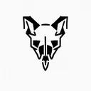 wolf and goat skull tattoo design idea