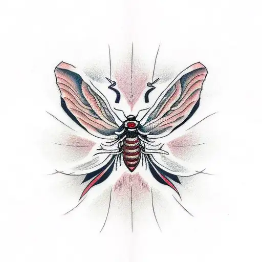 death moth tattoo design idea