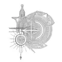 greek art and architecture tattoo design idea