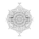 greek art and architecture tattoo design idea