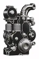 V8 engine tattoo design idea