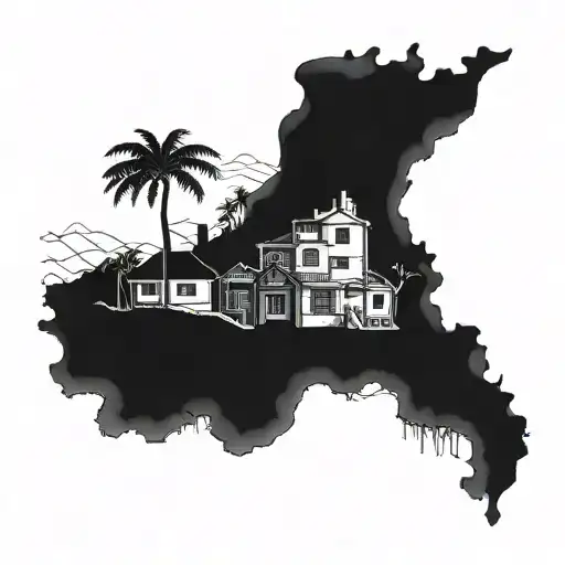 Una favela de brazil  tattoo design idea