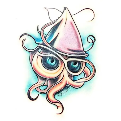 squid tattoo design idea
