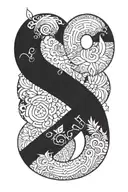 217 number tattoo design idea