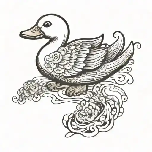 rubber duck tattoo design idea