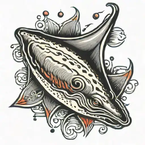 sting ray tattoo design idea