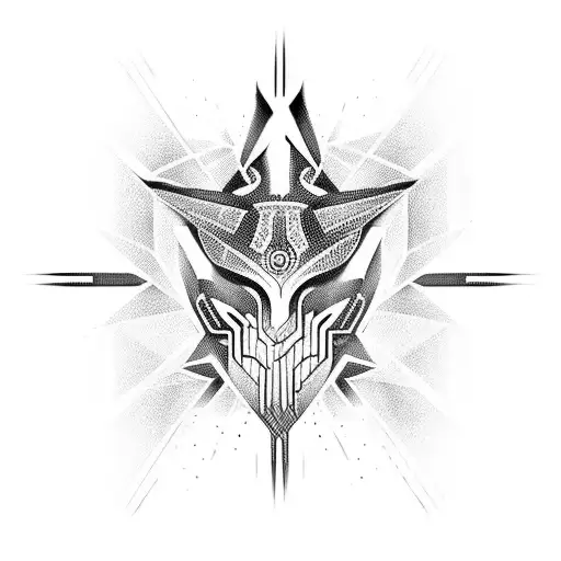 Cyber sigilism  tattoo design idea