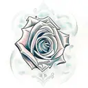 rose with steel  tattoo design idea