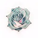 rose with steel  tattoo design idea