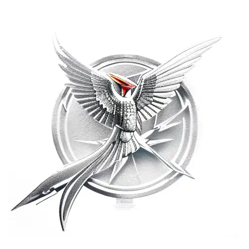 hunger games, roses, mockingjay  tattoo design idea
