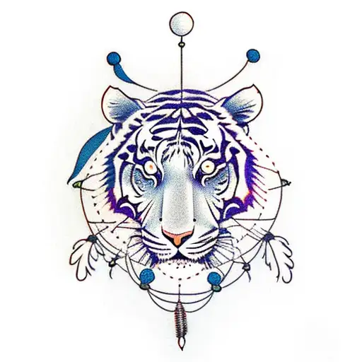 tiger dream catcher daydream believer tattoo design idea