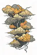 Dark storm clouds tattoo design idea