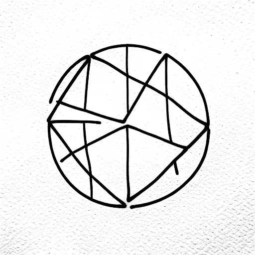 circle like a graph with 25% Danish, 25% French and 50% finnish tattoo design idea