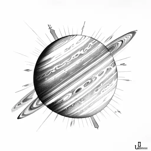 uranus tattoo design idea