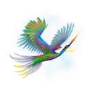 male quetzal flying tattoo design idea