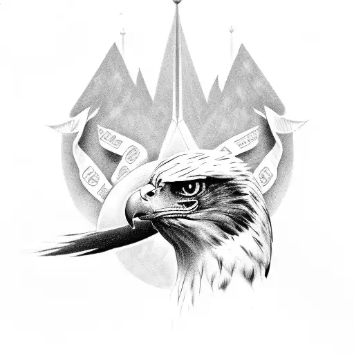 wedge tail eagle  tattoo design idea
