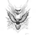 wedge tail eagle  tattoo design idea