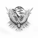 wedge tail eagle  tattoo design idea