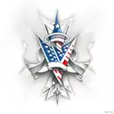 american patriotic  tattoo design idea