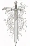 sword longed tattoo design idea