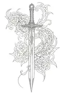 sword longed tattoo design idea