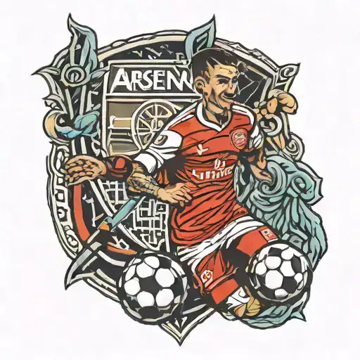 arsenal football imagery tattoo design idea