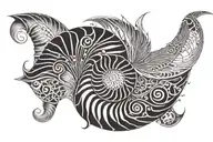 nautilus shell tattoo design idea
