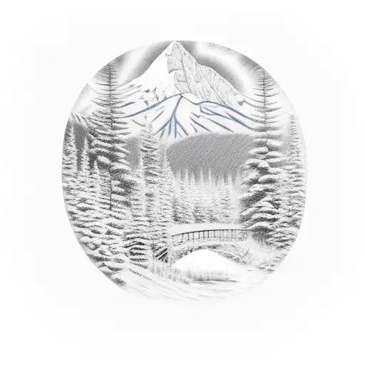 Tennessee Smokey mountains tattoo design idea