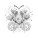 fuck love and hate love tattoo design idea