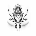 fuck love and hate love tattoo design idea