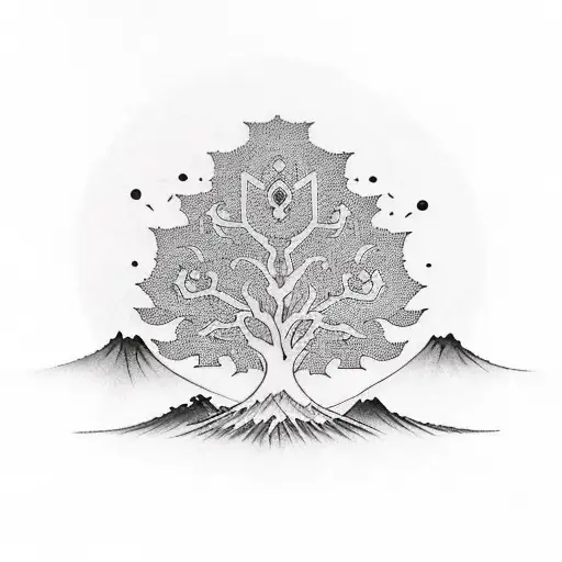 bodhi tree tattoo design idea
