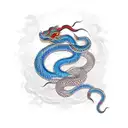 chinese new year snake tattoo design idea