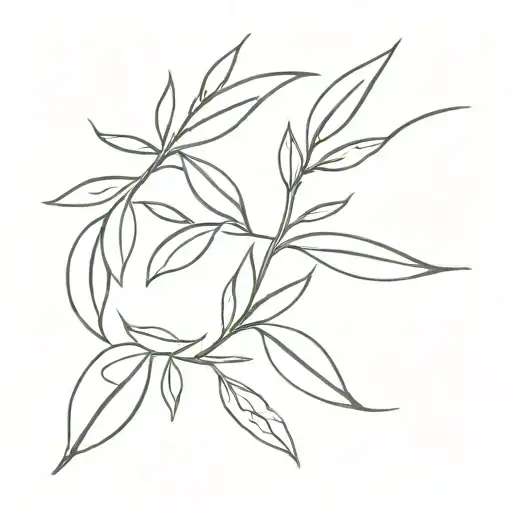 olive leaf tattoo design idea
