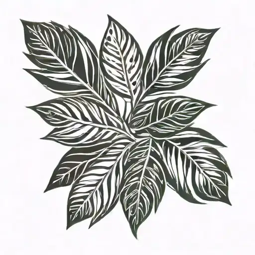 olive leaf tattoo design idea